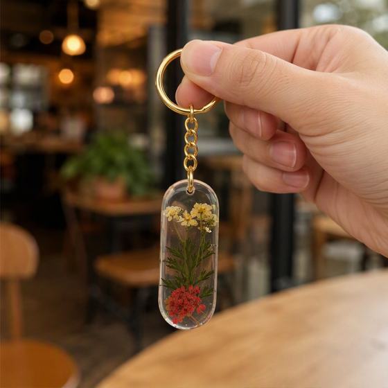A keychain held in a hand